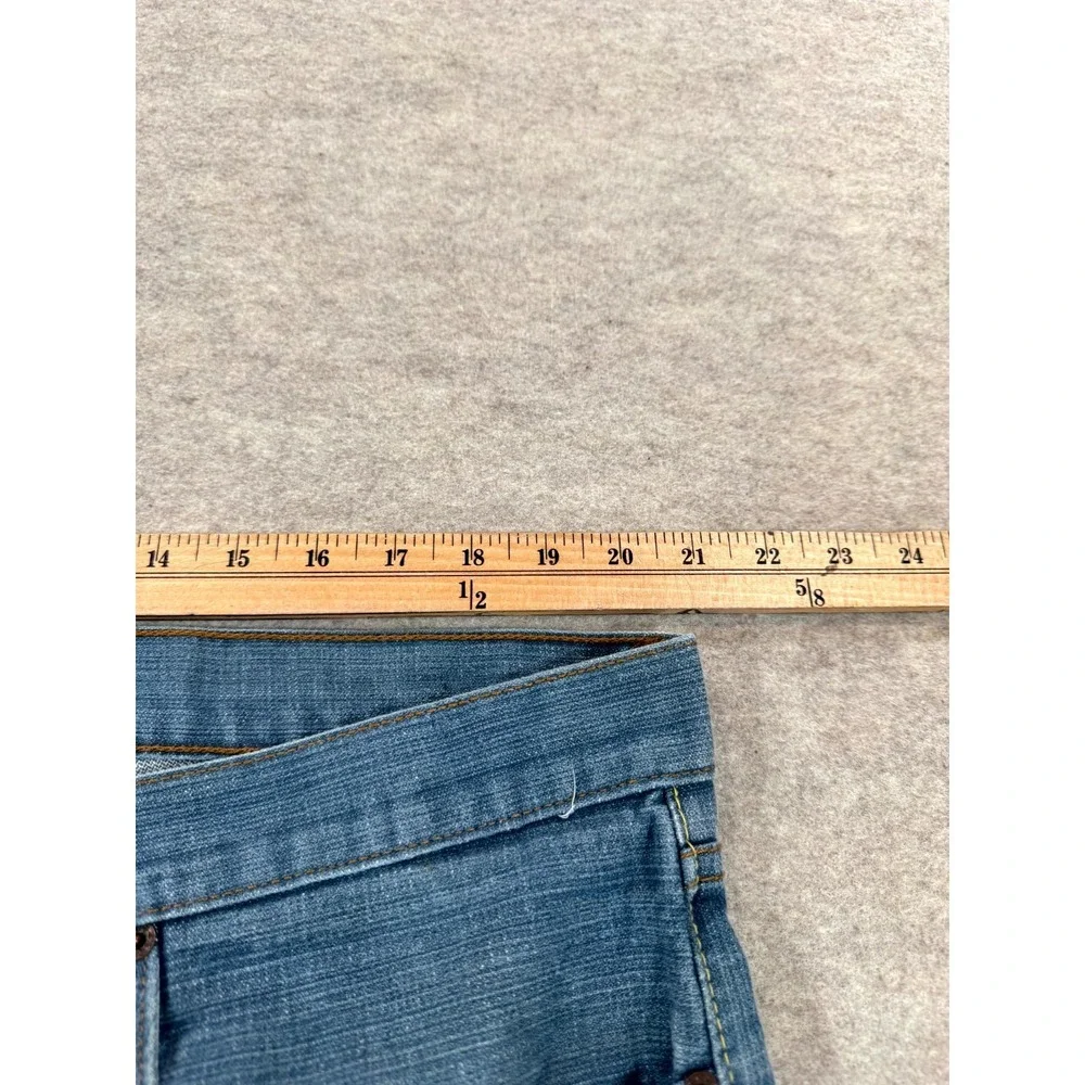 Levis 501 Original Fit Straight Jeans Mens 42x32 Blue Denim High Rise Button Fly